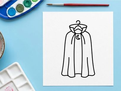 Kain tudung putih minimalis atau jubah yang tergantung di gantungan. Pakaian mewah yang dililitkan untuk desain fashion atau kostum fantasi.
