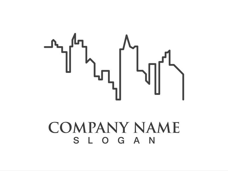 Modern city skyline vector illustration in flat design