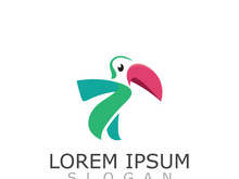 Toucan simple logo design image bird vector illustration