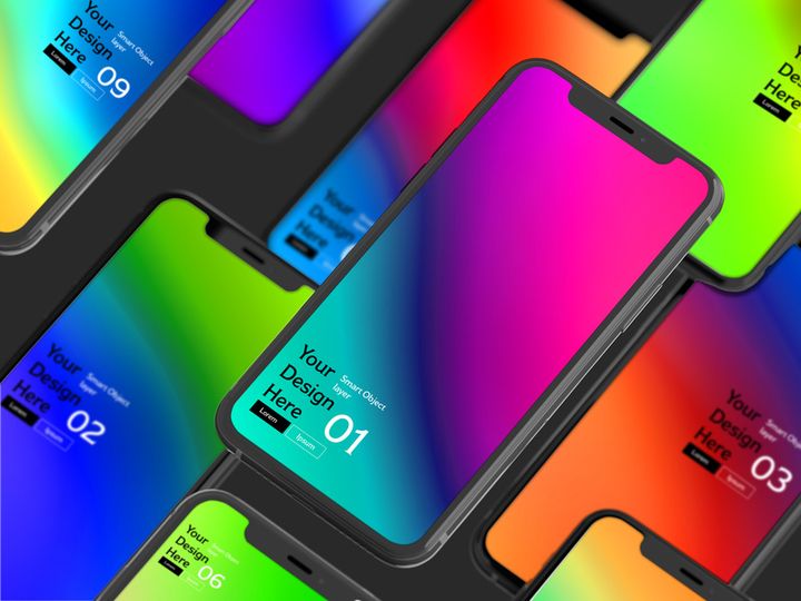 Smartphone Screens Mockup