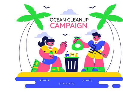 10 Ocean Cleanup Campaign Illustration