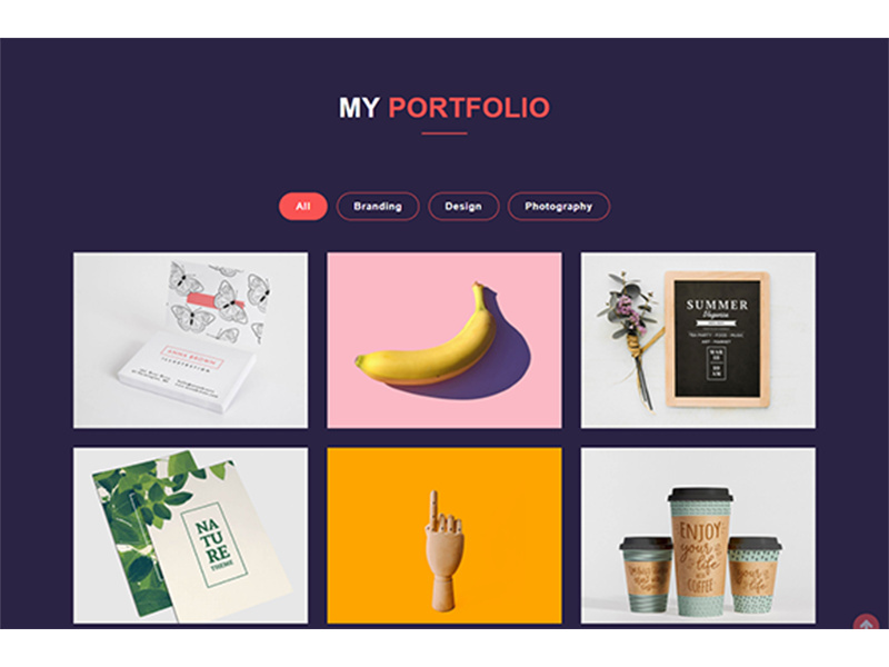 Portfolio Website Template Design