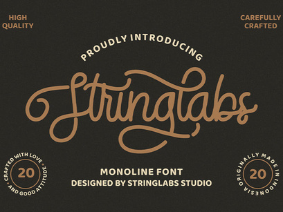 StringLabs - Monoline Retro Font