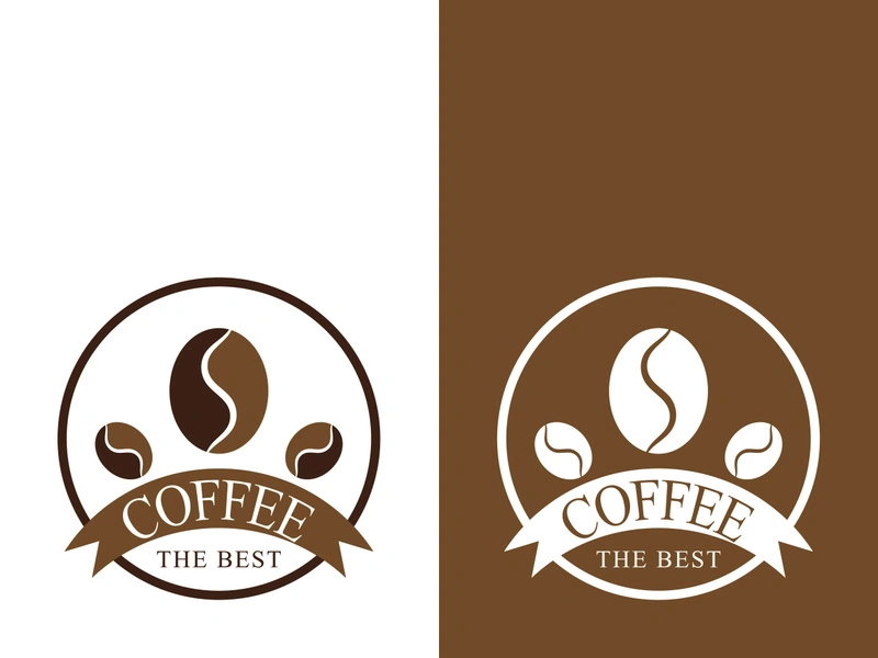 Coffee bean icon vector illustration template