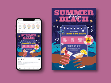 Summer Beach Party Flyer preview picture