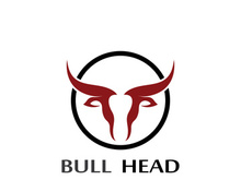 Bull head horns logo design.
