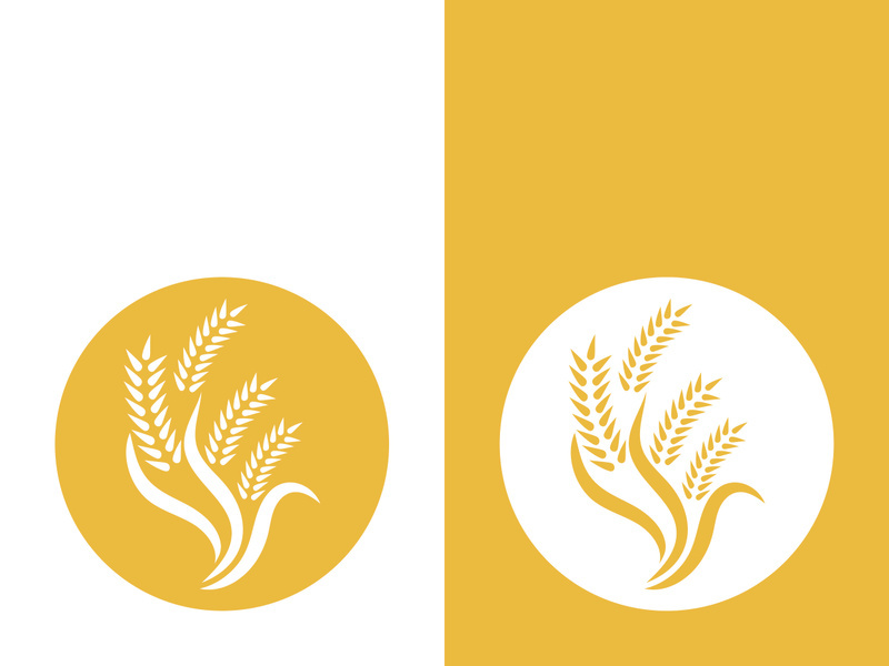 Wheat logo vector icon illustration design