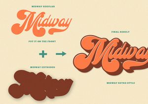 Midway | Retro Script Font