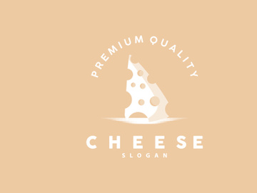 Cheese Logo, Cute Cheese Rustic Retro Vintage Vector Design preview picture