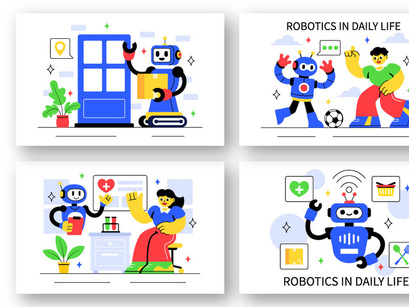 10 Robotics in Daily Life Illustration