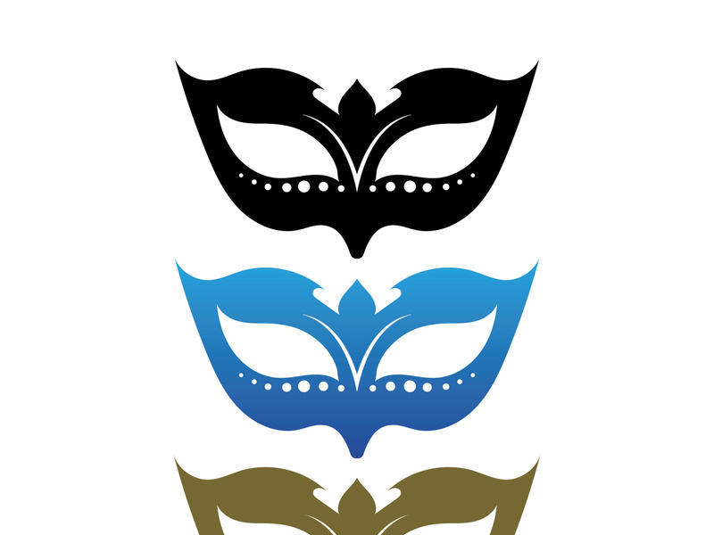 Masquerade Carnival Mask Icon and symbol vector