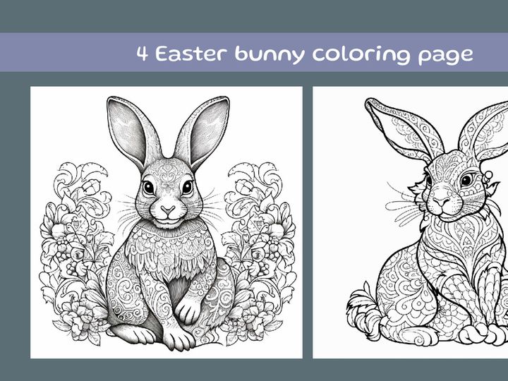 Easter bunny coloring page