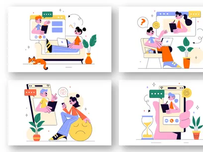 10 Online Therapist Consultation Illustration