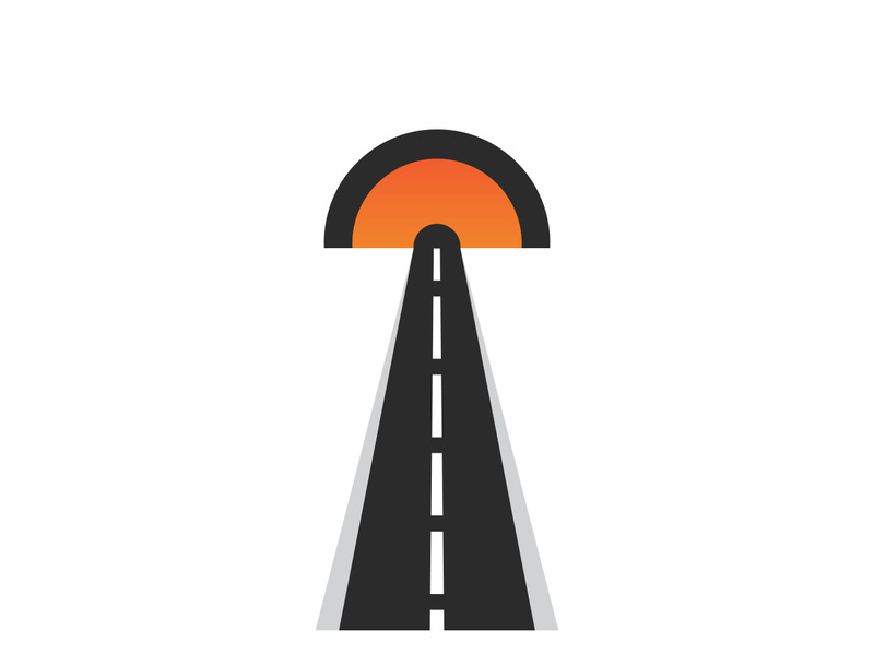road logo and symbol template vector