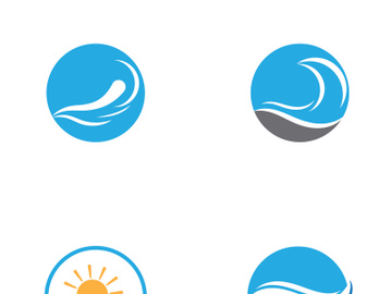 Ocean water wave wave logo design. preview picture