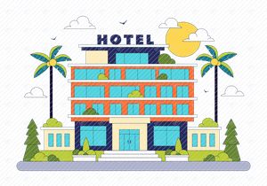 10 Modern City Hotel Building Illustration