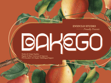 BAKEGO - Unique & Modern Typeface preview picture