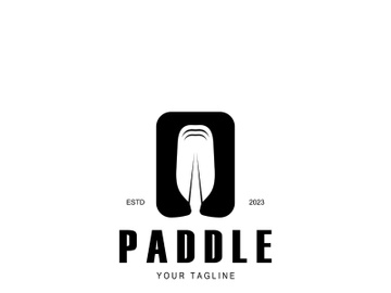 simple paddle logo,design for surfing,rafting,canoe,boat,surfing and rowing equipment business,vector preview picture