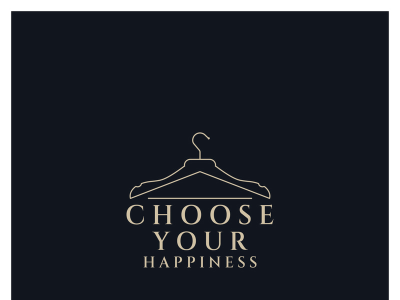 Simple clothes hanger logo details with creative design.for business, boutique, fashion, lifestyle, beauty, wardrobe, wedding dress, clothing store