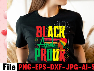 Black And Prour T-shirt Design preview picture