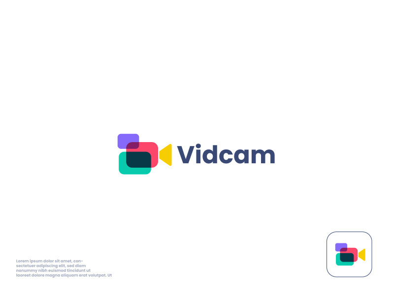 video camera logo - overlap logo design - dribbble