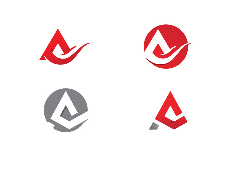 A Letter logo template vector icon design