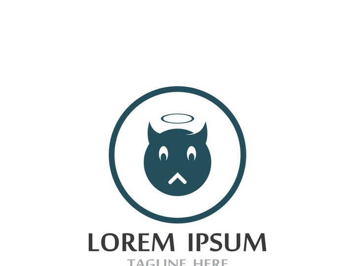 Devil logo design with a modern concept.