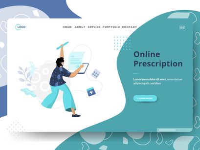 Medical Online sets Illustration