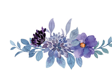 Vector Flower Watercolor Illustration preview picture