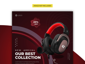 New Arrival Headphone Social Media Post Design preview picture