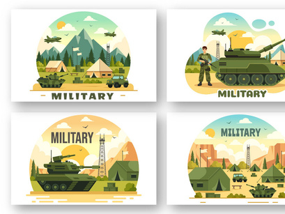 13 Military Army Force Illustration