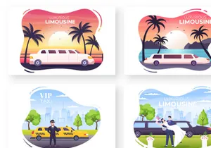 12 Limousine Car Design Illustration