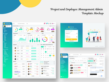 Project and Employee Management Admin Template Mockup preview picture