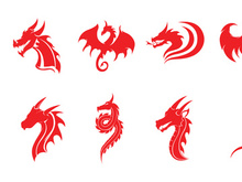 Dragon logo vector