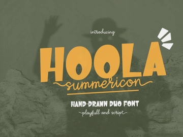 Hoola Summericon | Hand Drawn Duo Font preview picture