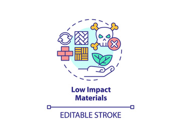 Low impact materials concept icon preview picture