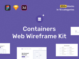 Containers Web Wireframe Kit preview picture
