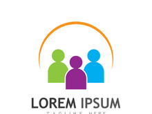 People social community logo design with creative idea