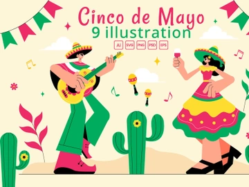 9 Cinco de Mayo Celebration Illustration preview picture