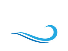 Sea wave logo ocean storm tide waves wavy river vector image