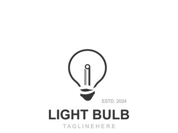 Light bulb creative lamp logo icon and business design bulb digital technology smart idea preview picture