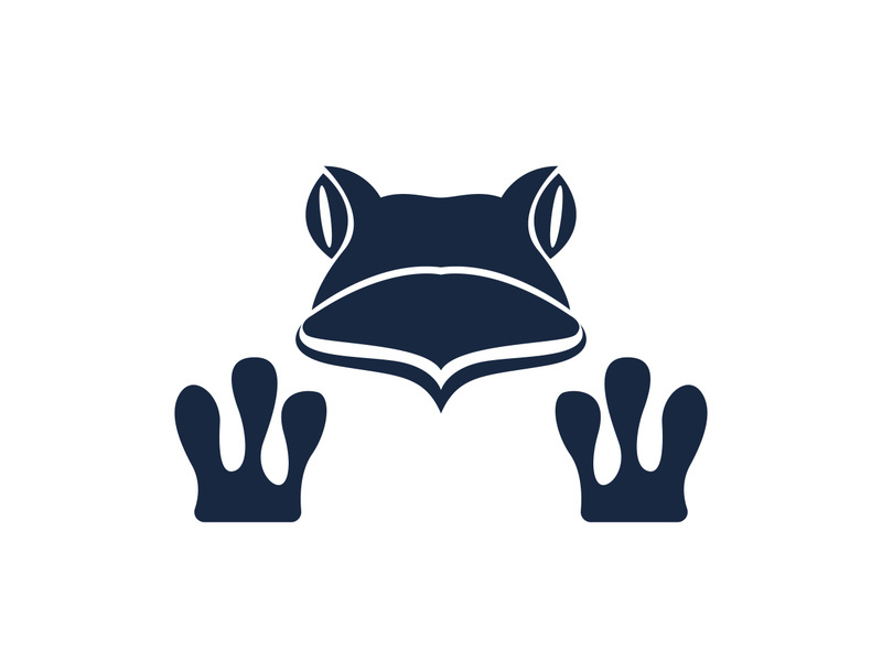 Frog icon logo for design