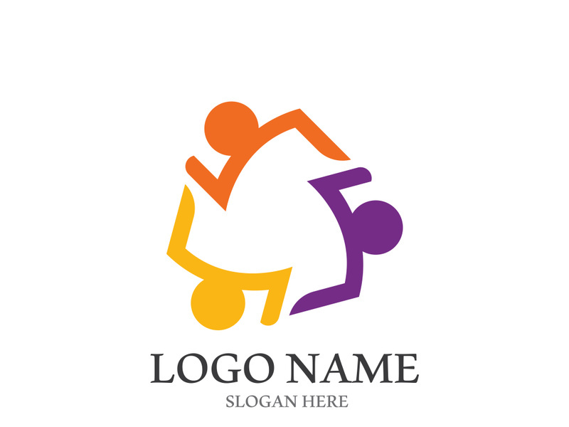 Community, network and social icon design template