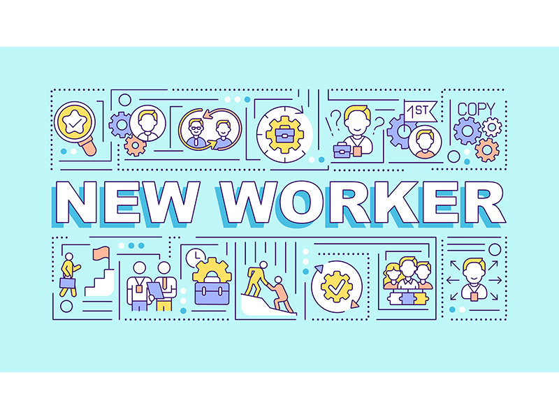 New worker word concepts banner