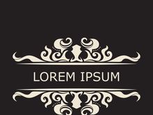 Luxury Logo template flourishes elegant ornament Fashion vector illustration