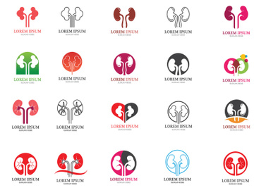 Kidney health logo vector preview picture