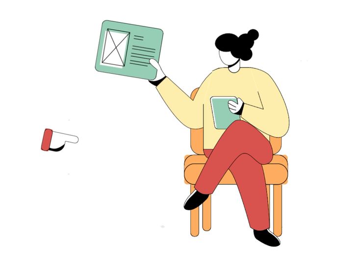 Animation E-Learning Online Education flat illustration