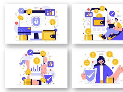 13 Cryptocurrency Wallet Illustration