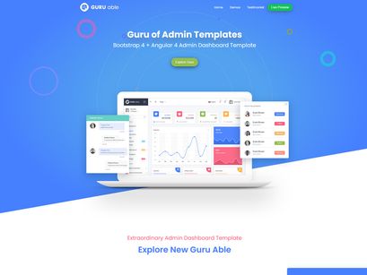 Guru Able Bootstrap 4 Admin template