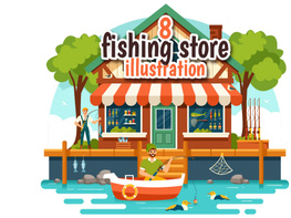 8 Fishing Store Illustration preview picture